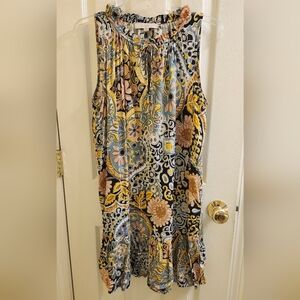 LOFT Multicolor Paisley Midi Dress